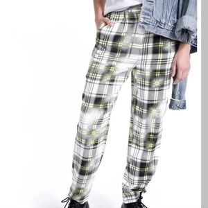 Bp. + Wildfang Elastic Pants, SUM 2021, Sz 2X , Neon Yellow/Black/White